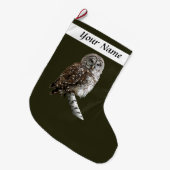 Gestreepte Bosuil Grote Kerstsok (Voorkant (Hangend))