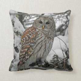 Gestreepte bosuil kussen