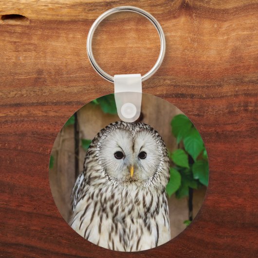 Gestreepte bosuil sleutelhanger (Voorkant)