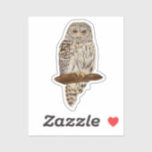 Gestreepte Bosuil Sticker (Vel)