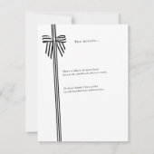 Gestreepte Bow Flat Invitation Kaart Groen (Achterkant)