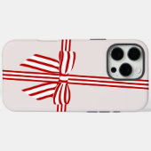 Gestreepte Bow iPhone Case (Achterkant (horizontaal))