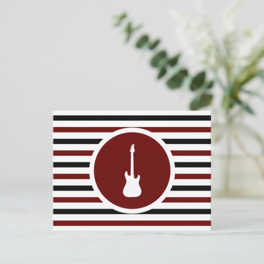 Gestreepte Briefkaart voor elektrische gitaren (Staand voorkant)