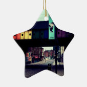 Gestreepte brug keramisch ornament (Rechts)