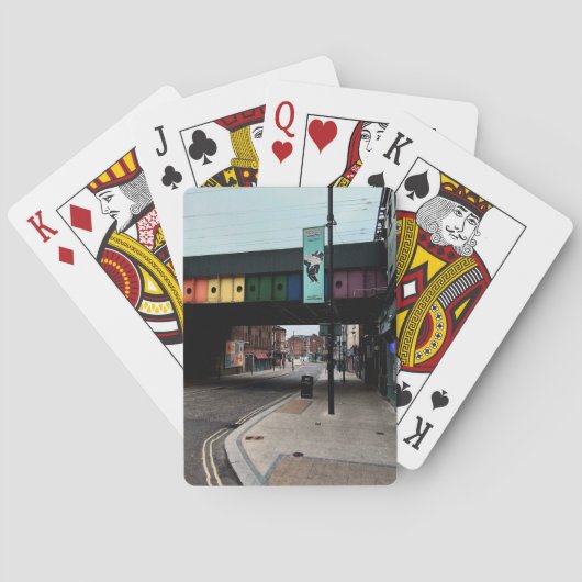 Gestreepte brug pokerkaarten (Achterkant)