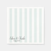 Gestreepte bruiloft cocktail servet (Voorkant)