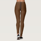 Gestreepte bruine leggings (Achterkant)