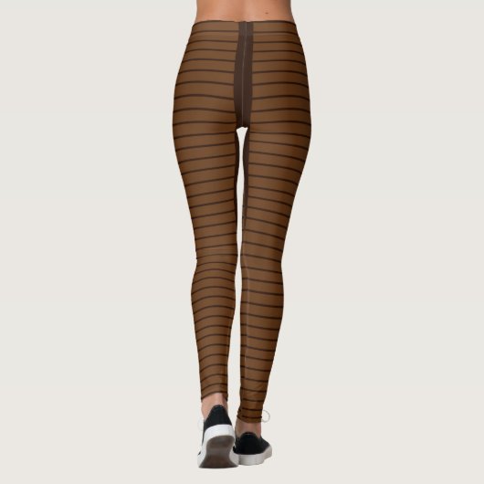 Gestreepte bruine leggings (Achterkant)