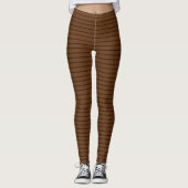 Gestreepte bruine leggings (Voorkant)