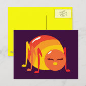 Gestreepte buik briefkaart (Voorkant / Achterkant)