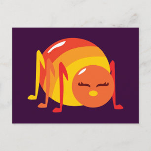 Gestreepte buik briefkaart