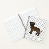 Gestreepte Bullmastiff Mopshond & Tekst Notitieboek (Binnen)