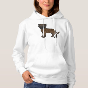 Gestreepte Bullmastiff Schattige Cartoon Hond Hoodie
