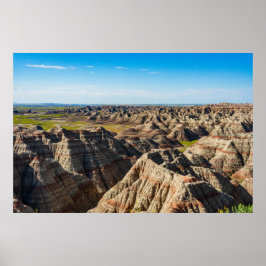 Gestreepte Buttes en uitgestrekte valleien Poster