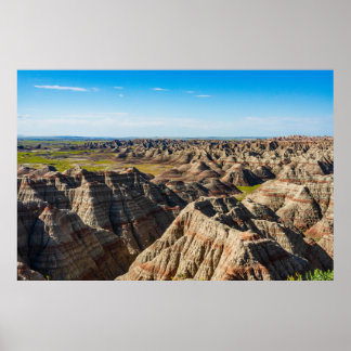 Gestreepte Buttes en uitgestrekte valleien Poster