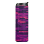 Gestreepte camouflage: Abstract geometrisch patroo Thermosbeker (Gedraaid links)