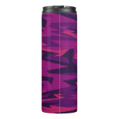 Gestreepte camouflage: Abstract geometrisch patroo Thermosbeker (Achterkant)