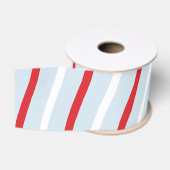 Gestreepte Candy Cane Blauw Rood Wit Grosgrain Lint (Spoel)