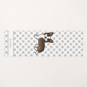 Gestreepte Cardigan Welsh Corgi Hond & Naam Yogamat (Voorkant (horizontaal))