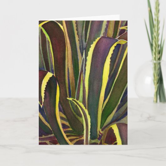 Gestreepte Century plant notecard Kaart (Voorkant)