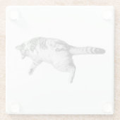 Gestreepte charme voor de tafel glazen onderzetter (Achterkant)