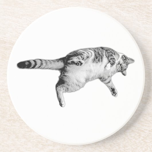 Gestreepte charme voor de tafel zandsteen onderzetter (Voorkant)