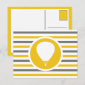 Gestreepte Chic BALLOONING Briefkaart (Voorkant / Achterkant)