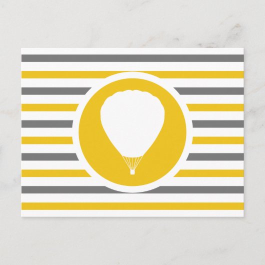 Gestreepte Chic BALLOONING Briefkaart (Voorkant)