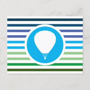 Gestreepte Chic BALLOONING Briefkaart