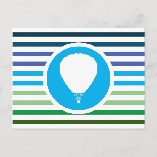 Gestreepte Chic BALLOONING Briefkaart (Voorkant)