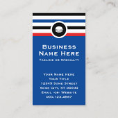 Gestreepte Chic Hamburger Visitekaartje (Achterkant)