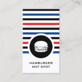 Gestreepte Chic Hamburger Visitekaartje (Voorkant)