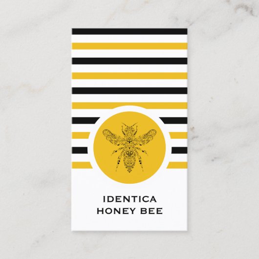 Gestreepte Chic HONEY BEE Visitekaartje (Voorkant)