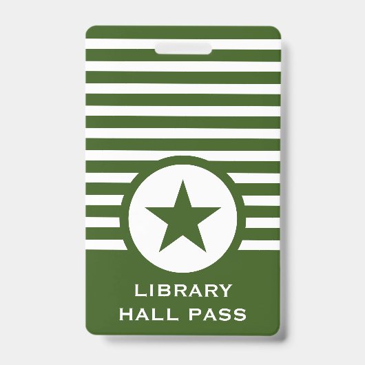 Gestreepte Chic Star Hall-pas voor leraren Badge (Voorzijde)
