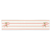 Gestreepte Christmas Bow Table Runner - look Korte Tafelloper (Horizontaal)