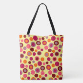 Gestreepte Cirkels & Stippen Tote Bag (Achterkant)