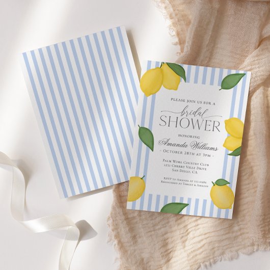 Gestreepte citroen Italiaans Mediterraan Vrijgezel Kaart