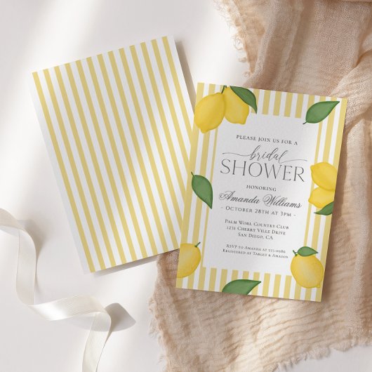 Gestreepte citroen Italiaans Mediterraan Vrijgezel Kaart