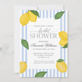 Gestreepte citroen Italiaans Mediterraan Vrijgezel Kaart (Voorkant)