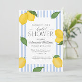 Gestreepte citroen Italiaans Mediterraan Vrijgezel Kaart (Staand voorkant)