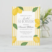 Gestreepte citroen Italiaans Mediterraan Vrijgezel Kaart (Staand voorkant)