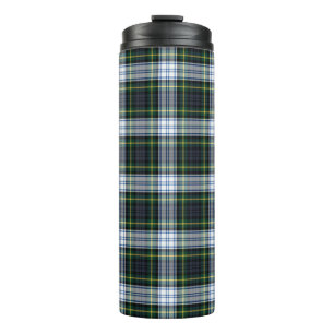 Gestreepte Clan Gordon Witte Groene Geruite Tartan Thermosbeker