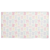 Gestreepte Coquette Bows mint roze geel lila Kussensloop (Voorkant-Links)