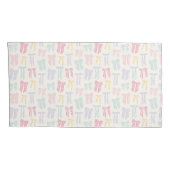 Gestreepte Coquette Bows mint roze geel lila Kussensloop (Achterkant-Rechts)