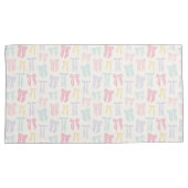 Gestreepte Coquette Bows mint roze geel lila Kussensloop (Voorkant-Rechts)