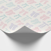 Gestreepte Coquette Bows mint roze lila Cadeaupapier (Hoek)