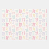 Gestreepte Coquette Bows roze munt lila geel Inpakpapier Vel (Voorkant 2)