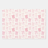 Gestreepte Coquette Bows roze munt lila geel Inpakpapier Vel (Voorkant)