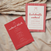 Gestreepte Coquette Strik Jubileum Weekend Details Kaart