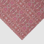 Gestreepte Curven Bohemian Arabesque Pattern Koper Tissuepapier (Detail)